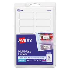 Avery Removable Print Or Write Multi Use Labels 3 4 X 1 1 2