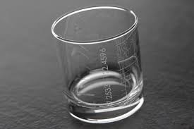 Map Rocks Glass Engraved Whiskey Glass