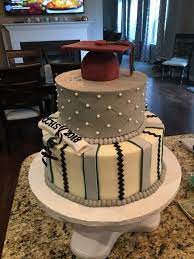 Graduation Cake Gray Maroon And White Cake Graduation Cakes  gambar png
