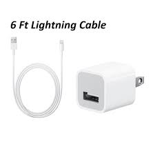 Apple Iphone Charger 5w Cube Usb Adapter 6 Foot 2 Meter Lightning Usb Cable For Ipod Ipad Iphone 5 5c 5s Se 6 6s 7 Plus 8 8 Plus X Walmart Com Walmart Com
