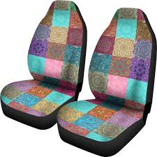 Patchwork Colorful Seat Covers Set Of 2