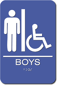 Boys Accessible Restroom Sign Ada