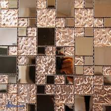 Copper Glass Mosaic Tile 2 X2 1 X1