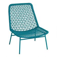 Flynn Teal Rope Outdoor Lounge Chair
