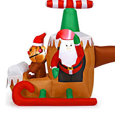Popular items for blow up santa. 6ft Long Inflatable Santa Claus Flying Airplane Blow Up Christmas Decoration Groupon