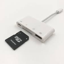 Wholesale 4 In 1 Otg Multifunction Card Reader Lighting To Smart Camera Card Support Sd Tf Card White From China