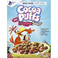 cocoa puffs cereal ice cream scoops