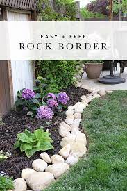 River Rock Planter Border Easy Garden