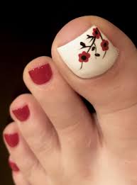 Because everybody loves flowers, these gorgeous nail art designs are perennial. Spring Pedicures Red White Pedicure Designs Toenails Summer Toe Nails Pedicure Nail Art