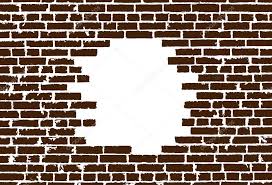 broken realistic old brown brick wall