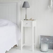White Bedside Table With Drawer