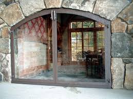 Glass Door Fireplace Screens