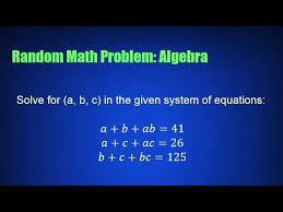 Random Math Problem Algebra