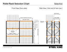 steel king rack configuration drawings