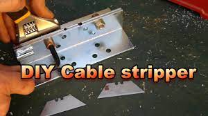 homemade DIY cable stripper (from scrap parts) - YouTube