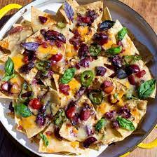 Layered Cheese Nachos With Fresh Cherry Salsa A Zest For Life gambar png