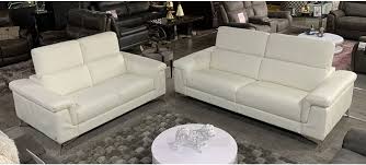 domi semi aniline leather sofa set 3