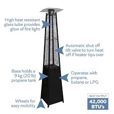 360 Pillar Of Flame Gas Patio Heater