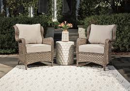 Light Brown Outdoor Lounge Chair Set