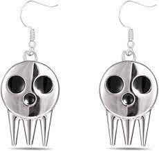 Amazon.com: MANZHEN Soul Eater Hallowmas Earrings (Atique Silver):  Clothing, Shoes & Jewelry
