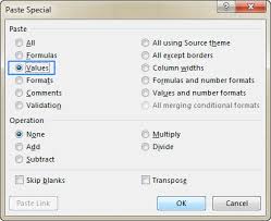 excel paste special shortcuts to copy
