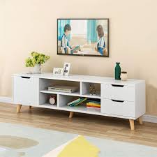 This series comes with multiple color options. Fiudx Modern Coffee Table Television Stands Living Room Tv Stand With Three Cabinet Buy Online In Kuwait At Desertcart Com Kw Productid 160240751
