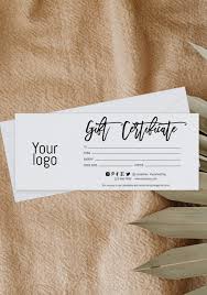 editable gift certificate template with