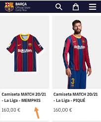 Content used is strictly for research/reviewing. Fc Barcelona La Liga Memphis Depay S Shirt Appears On Barcelona S Online Store Marca