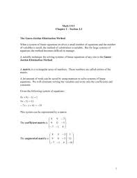 solving systems of linear equations i