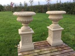 Stone Garden Pair Of Victorian Urns