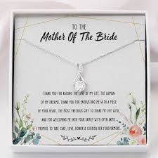 mother of the bride gift necklace to