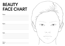 realistic makeup face chart rylee make
