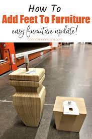 furniture feet with wood finials