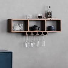 900mm Solid Wood Wall Mounted Wine