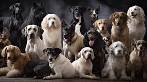 image of many dogs posing against a