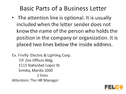 Attention lines always go first, before the actual address. Business Letter Format Attn Line