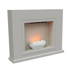 Freestanding White Electric Fireplace