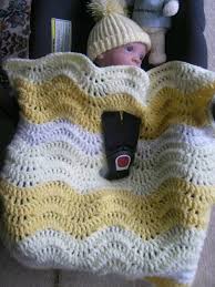 Chevron Baby Blanket Crochet Car Seat