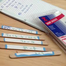 Solving Equations Using Popsicle Sticks