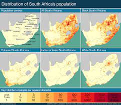 map distribution of south africa s