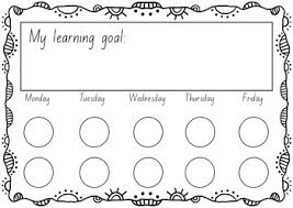 Learning Goal Stamp Chart