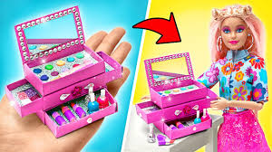 diy miniature glittery doll makeup kit