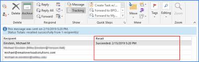 outlook recall feature