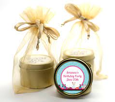 gold tin candle favors candles