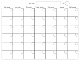 Printable Blank Monthly Calendar Calendar Template Printable