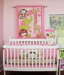 Girl S Jungle Crib Bedding Pink Jungle