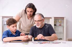 It's a great idea, but you need to know where to go to find the best games for both adults and kids. Three Generations Of Family Playing Jigsaw Puzzle Game Stock Photo Picture And Royalty Free Image Image 154313527