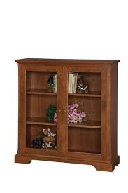 Small Glass Door Wooden Bookcase From
