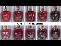 opi infinite shine reds dark reds