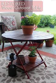 Red Wood Outdoor Table Sew Woodsy